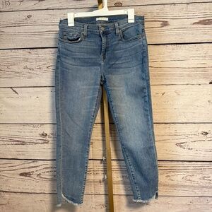 7 For All Mankind Blue Ankle Cropped Jeans - Size 30